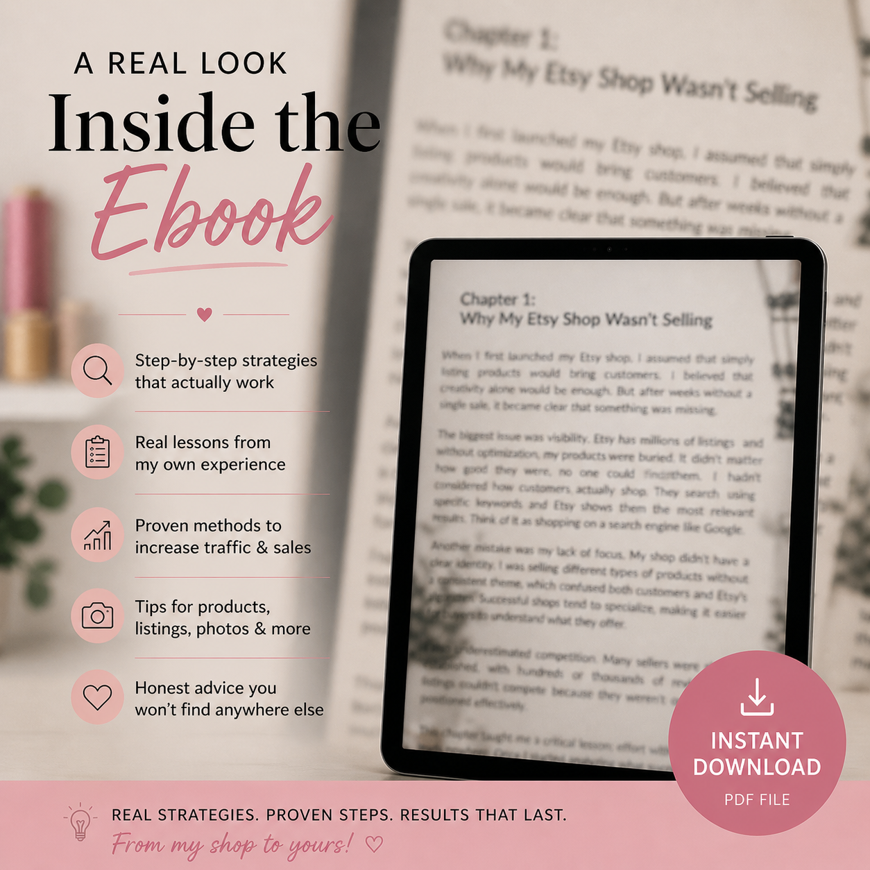 How I Actually Made Sales On Etsy- eBook