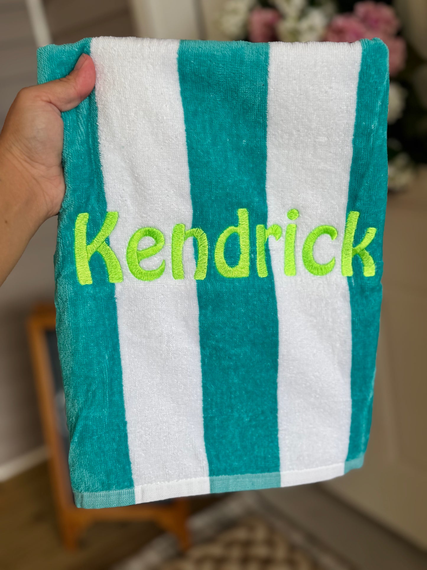 Personalized Embroidered Beach Towel