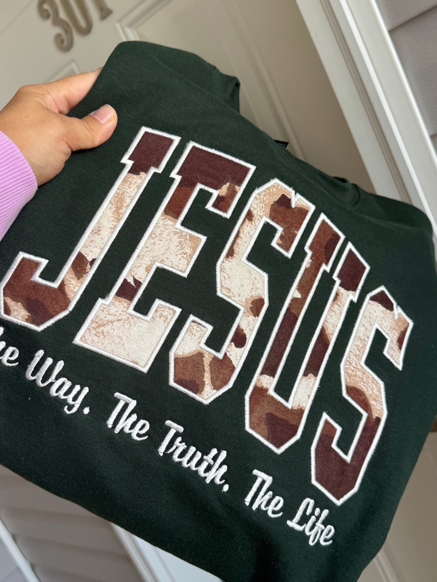 Jesus- TheWayTheTruthTheLife Embroidered Sweatshirt