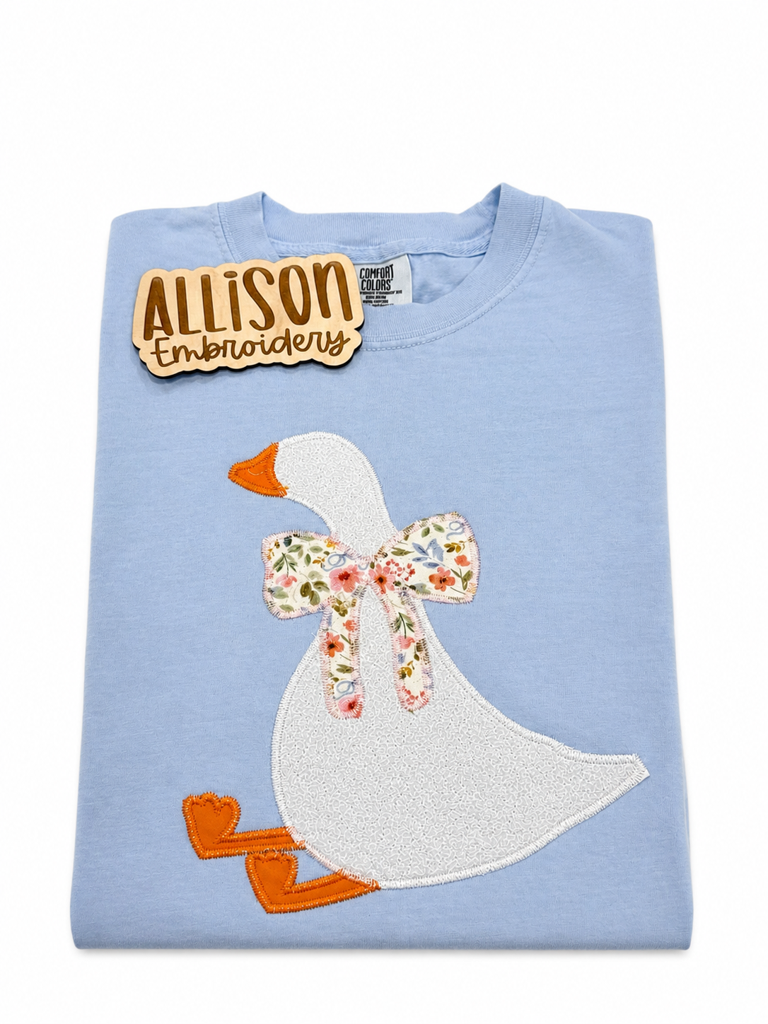 Embroidered Quilted Goose Tee
