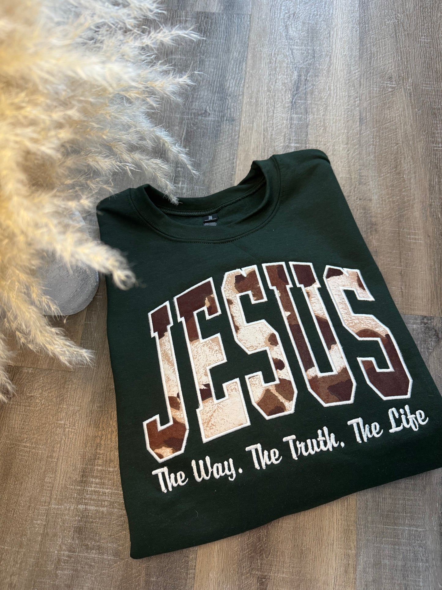 Jesus- TheWayTheTruthTheLife Embroidered Sweatshirt