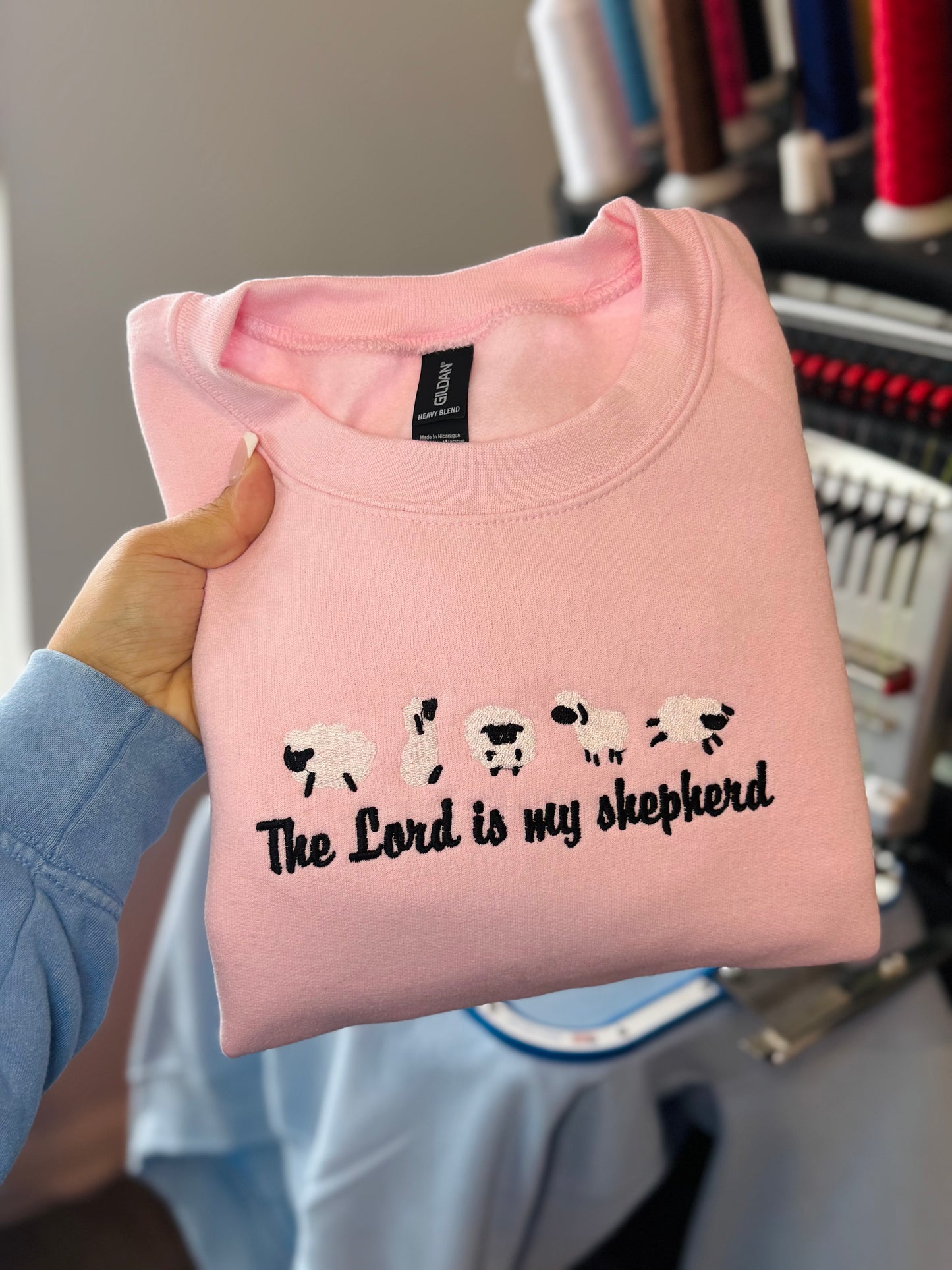 The Lord Is My Shepherd, EmbroideredShirt