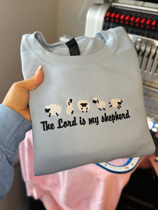 The Lord Is My Shepherd, EmbroideredShirt