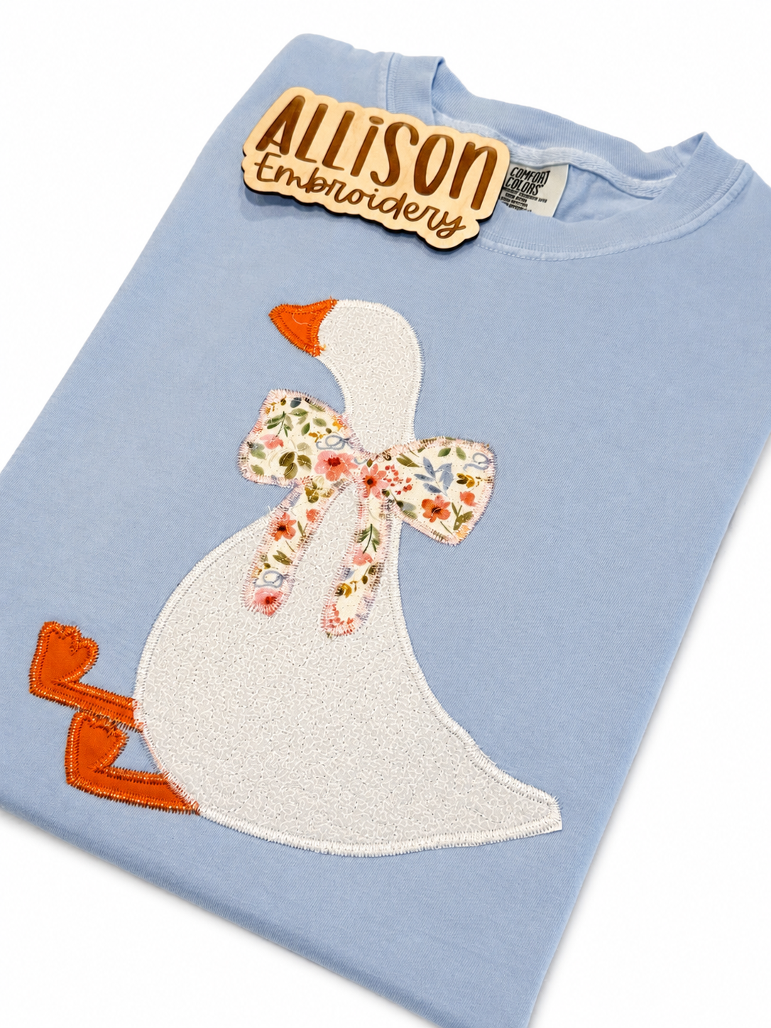 Embroidered Quilted Goose Tee