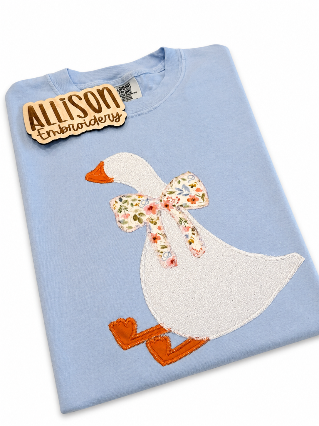 Embroidered Quilted Goose Tee
