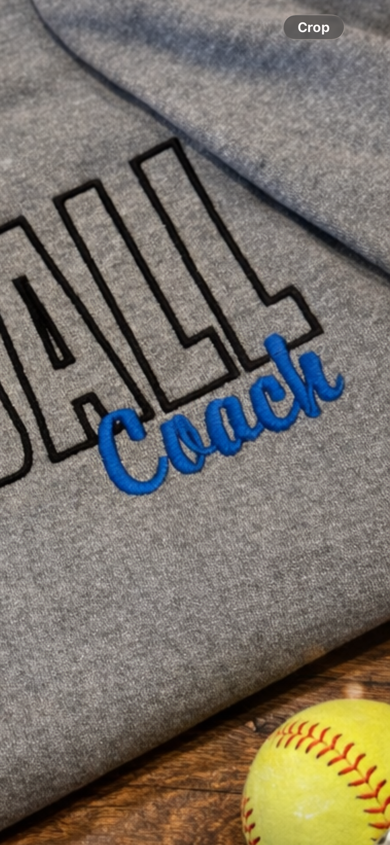 Softball Coach Embroidered Sweatshirt